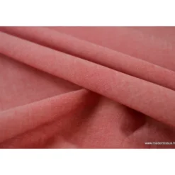 Tissu popeline coton uni tissé teint chambray coloris Rouge - OEKO TEX