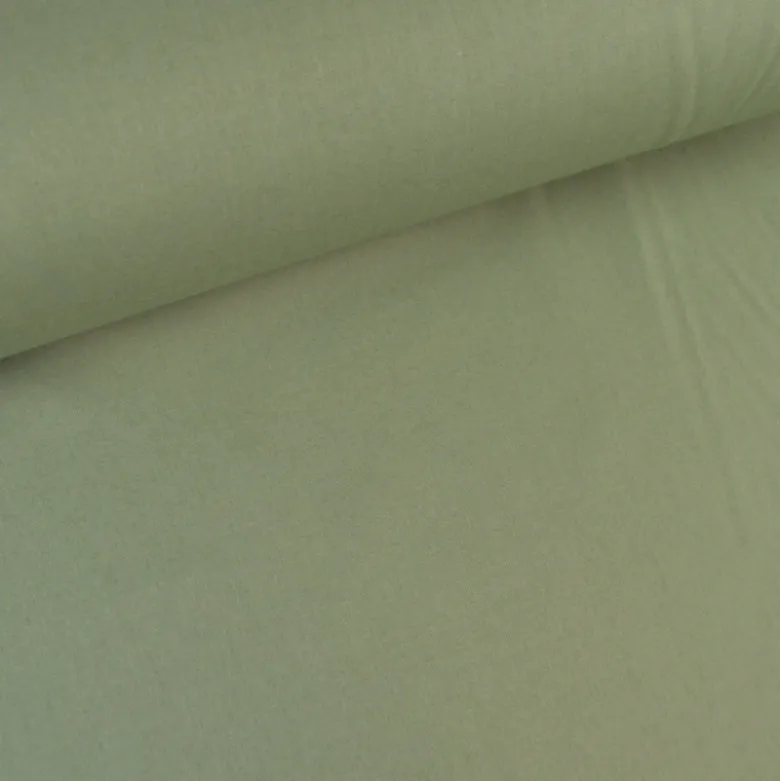 Tissu popeline coton Vert olive - OEKO TEX