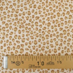 Tissu Popeline de coton Balzac motif léopard beige rosé - OEKO TEX
