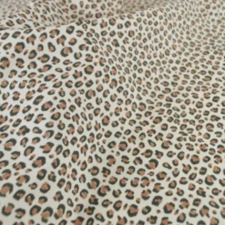 Tissu Popeline de coton Balzac motif léopard écru - OEKO TEX