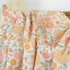 Tissu Popeline de coton Elisabeth motif fleurs rose et vert - OEKO TEX