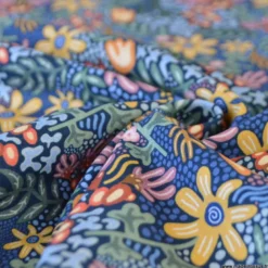 Tissu popeline de coton – Maui coraux bleus