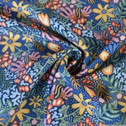 Tissu popeline de coton – Maui coraux bleus