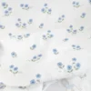 Tissu popeline de coton motif fleurs fond blanc - Vive la France