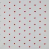 Tissu popeline de coton motif coeurs rouges fond blanc - OEKO TEX