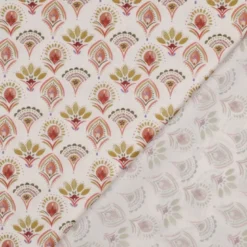 Tissu popeline de coton motif éventails floraux – Nayana – Oeko-Tex