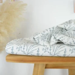 Tissu Popeline de coton motif Edith motif branches - OEKO TEX