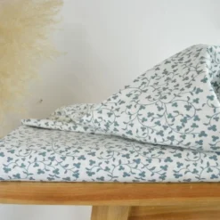 Tissu Popeline de coton motif Delphine motif fleurs - OEKO TEX