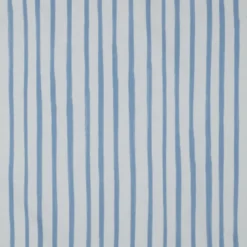 Tissu popeline de coton motif rayures bleues - OEKO TEX