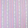 Tissu popeline de coton Poppy – motif Rayures et fleurs roses et violettes