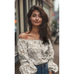 Tissu popeline de coton Poppy – motif ésotérique Solena – Fuchsia