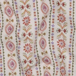 Tissu popeline de coton Poppy – motif rayures ethniques