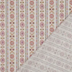Tissu popeline de coton Poppy – motif rayures ethniques