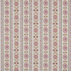 Tissu popeline de coton Poppy – motif rayures ethniques