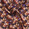 Tissu popeline de viscose Aozy - motif fleurs violettes fond noir