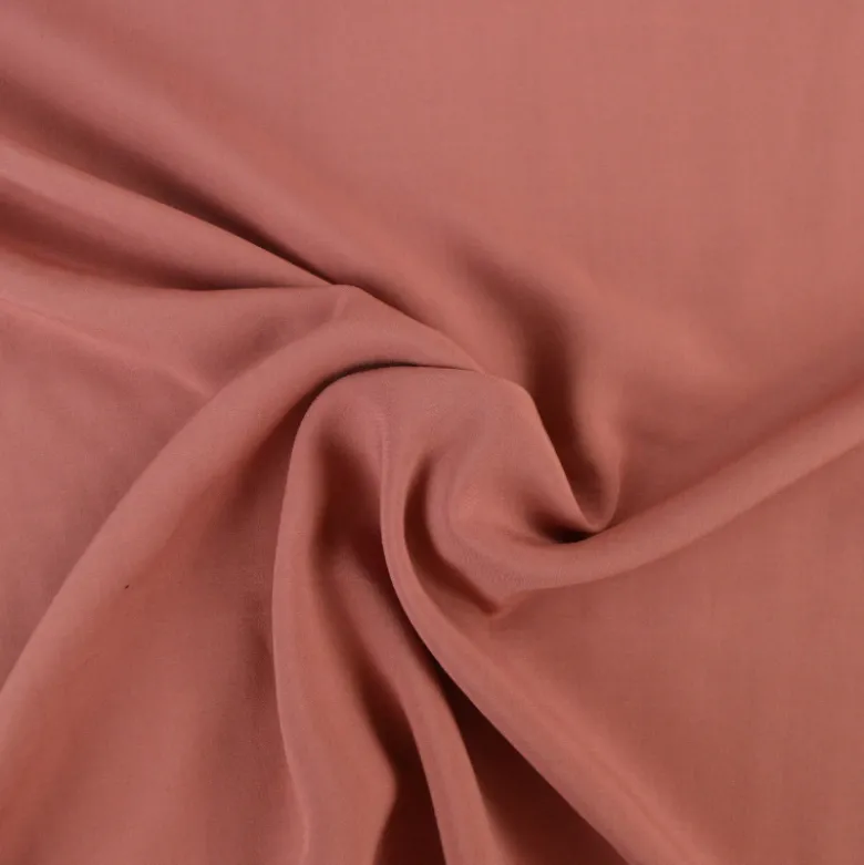 Tissu popeline de Viscose Bois de Rose