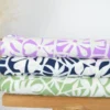 Tissu popeline de viscose Ecovero - motif feuilles exotique Parme