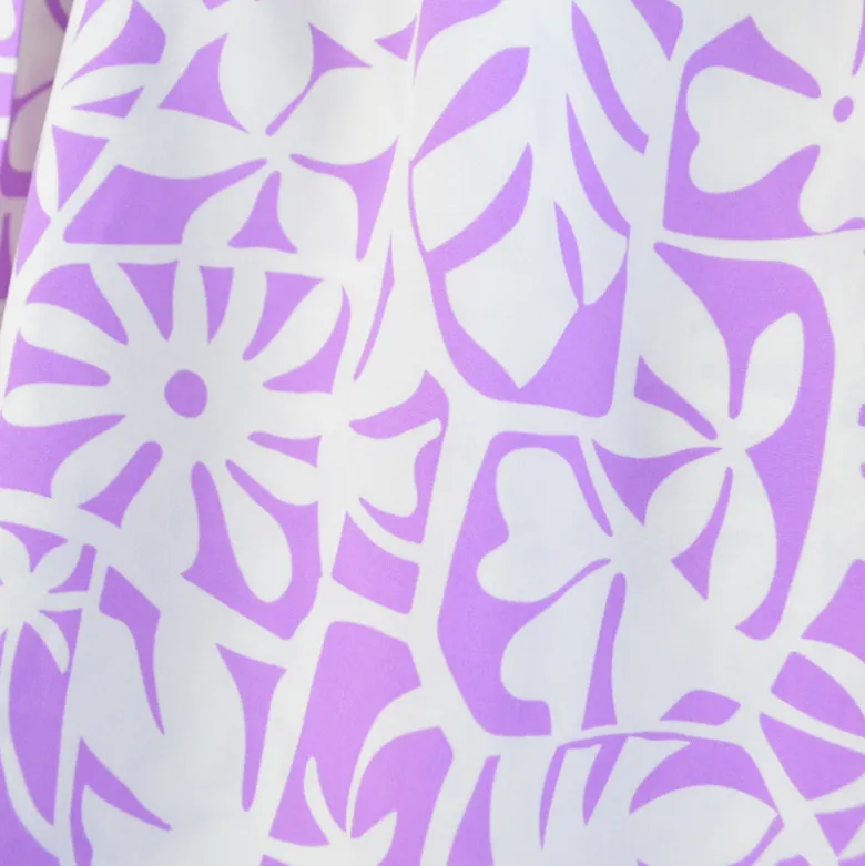 Tissu popeline de viscose Ecovero - motif feuilles exotique Parme