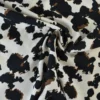 Tissu popeline de viscose - motif graphique typé léopard fond écru