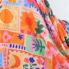 Tissu popeline de viscose Nice - motif fleurs vertes et roses