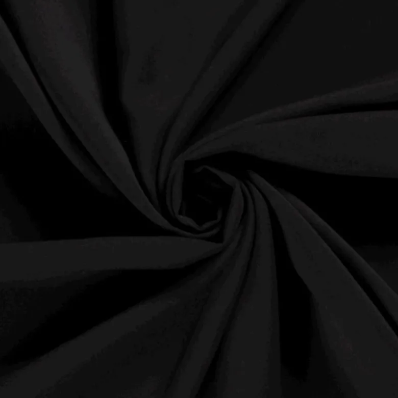 Tissu popeline de Viscose - Noir