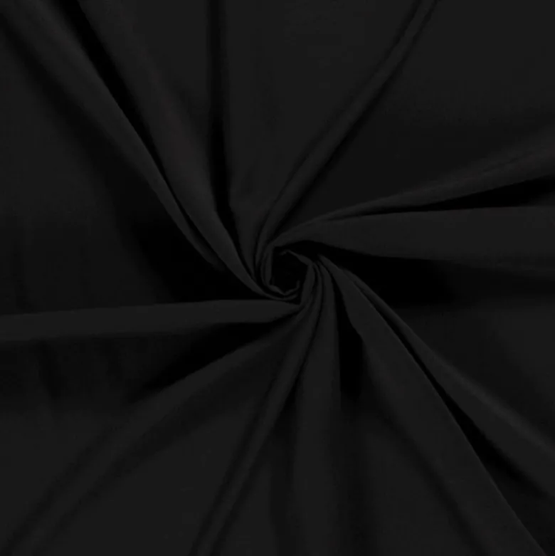 Tissu popeline de Viscose - Noir