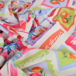 Tissu popeline de viscose Portofino - motif Patchwork XXL