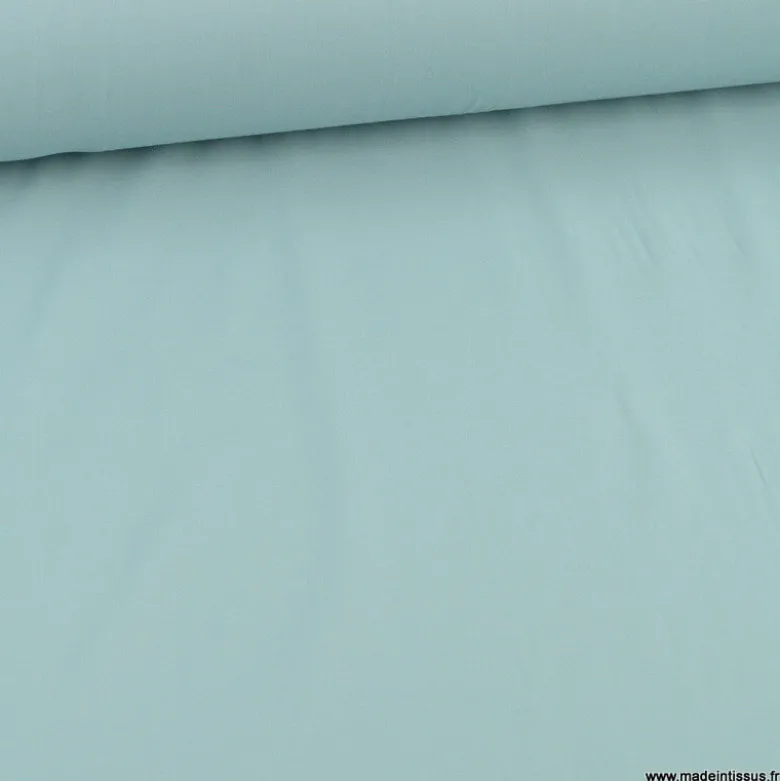 Tissu Popeline en coton Bio & OEKO TEX coloris Menthe