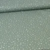 Tissu Popeline en coton Bio & oeko tex à pois fond vert céladon