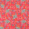 Tissu Popeline Indian Elephants - Corail