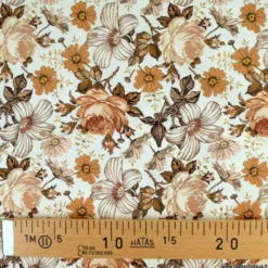 Tissu popeline Jardin Anglais Cacao