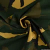 Tissu popeline motif camouflage armée vert kaki et beige