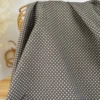 Tissu popeline petits pois blancs fond Marron - OEKO TEX