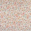 Tissu popeline Poppy motifs Fleurs pêche et camel - OEKO TEX