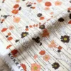 Tissu popeline satinée Kokka Retro Flower - beige
