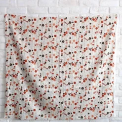 Tissu popeline satinée Kokka Retro Flower - beige