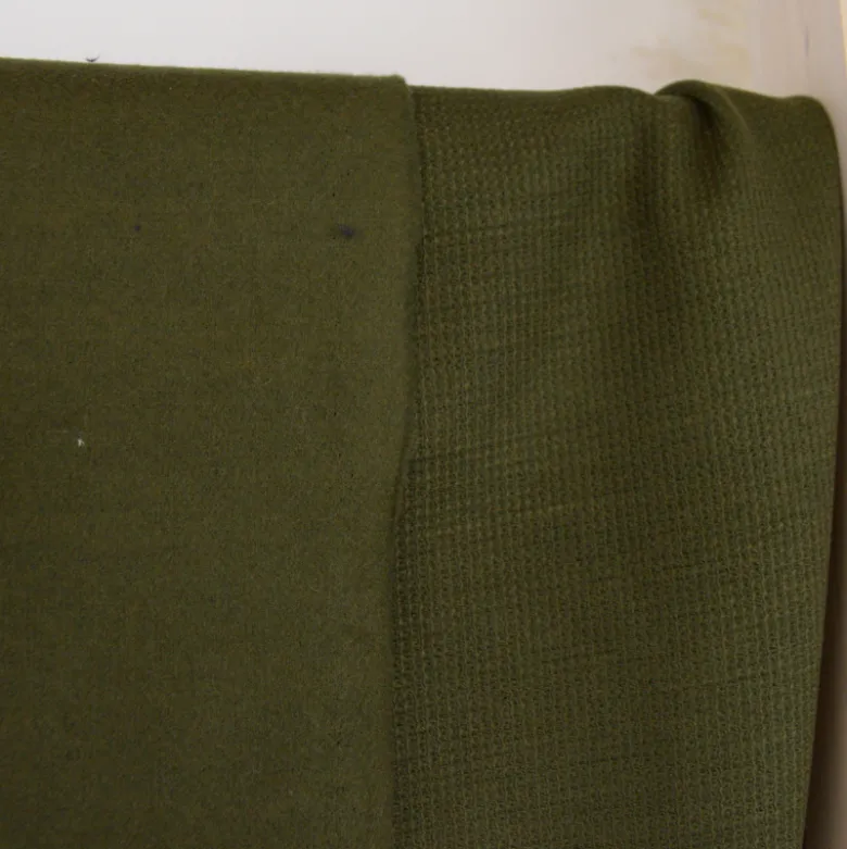 Tissu pour manteau Roberto en lainage mélangé - coloris Vert Kaki