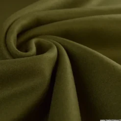 Tissu pour manteau Roberto en lainage mélangé - coloris Vert Kaki