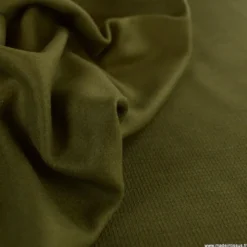 Tissu pour manteau Roberto en lainage mélangé - coloris Vert Kaki