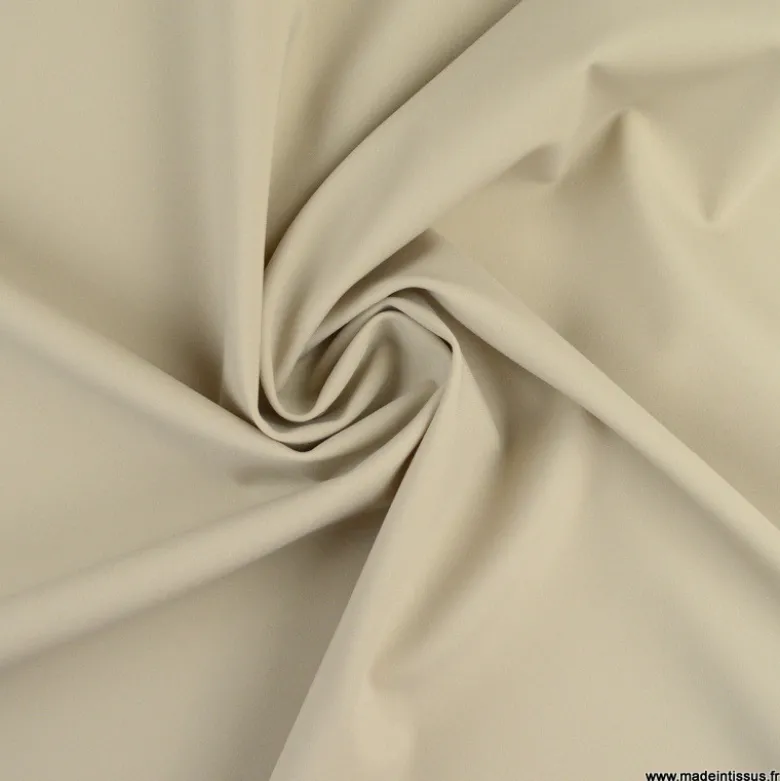 Tissu pour pantalon d'équitation maille stretch beige
