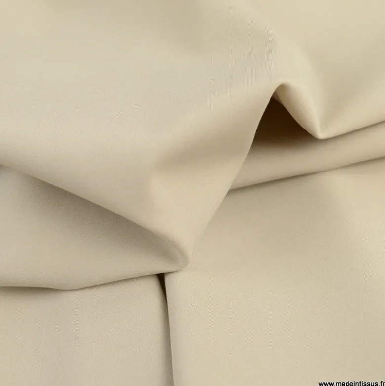 Tissu pour pantalon d'équitation maille stretch beige