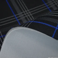 Tissu pour siège auto carreaux écossais bleu et noir