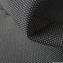 Tissu pour siège auto piqué blanc fond noir