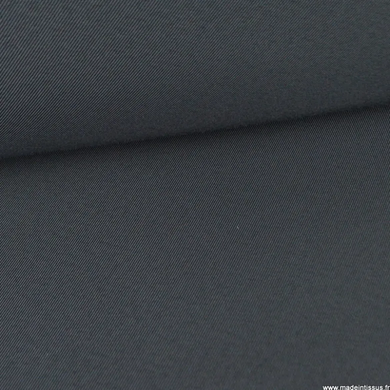 Tissu pour siège auto sergé noir et gris.