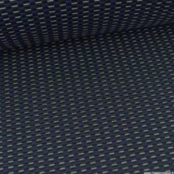 Tissu pour siège auto traits bleu et blanc