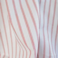 Tissu Regence en coton motif rayures rouges fond blanc - OEKO TEX