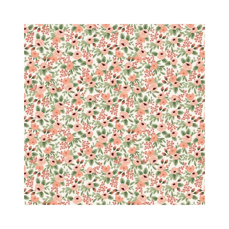Tissu Rifle Paper en coton imprimé fleurs Rosa Fabric - collection Garden Party