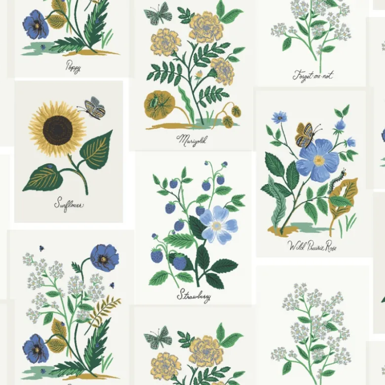 Tissu Rifle Paper Herbiers - collection Curio