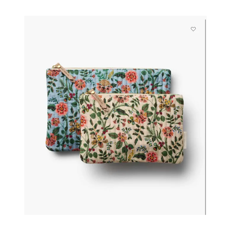 Tissu Rifle Paper motif fleurs indiennes fond écru - Collection Gracie