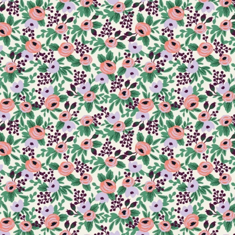 Tissu Rifle Paper motif fleurs Orchard Rosa Lavender- Collection Garden Party